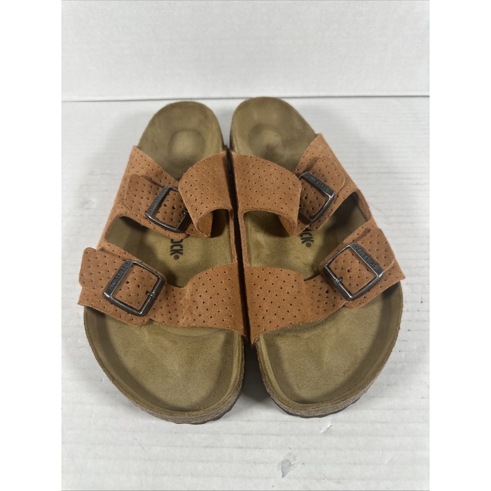 Birkenstock Arizona Dotted Suede Embossed NWOB‎ Burnt Orange Clay Size M12/W13.5